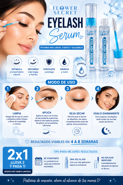 Sérum para Pestañas Flower Secret | Pack 2 Unidades