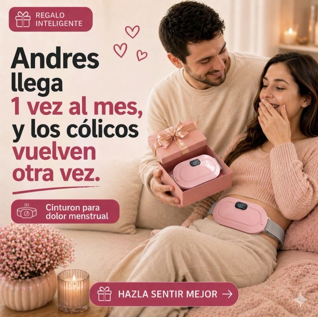 Cinturón Menstrual | Calor y Masaje para Aliviar Cólicos 🌸