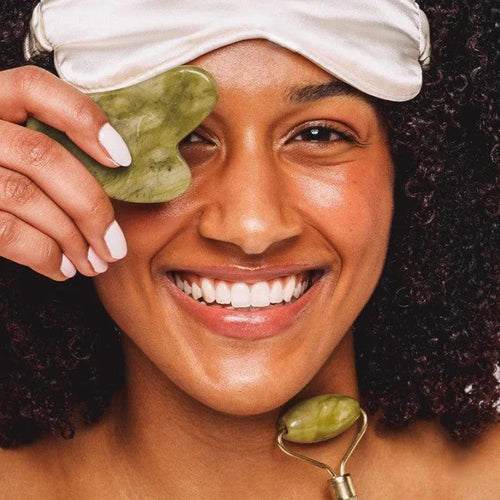 Set de Jade Natural para Drenaje Linfático y Cuidado Facial 💎🌿